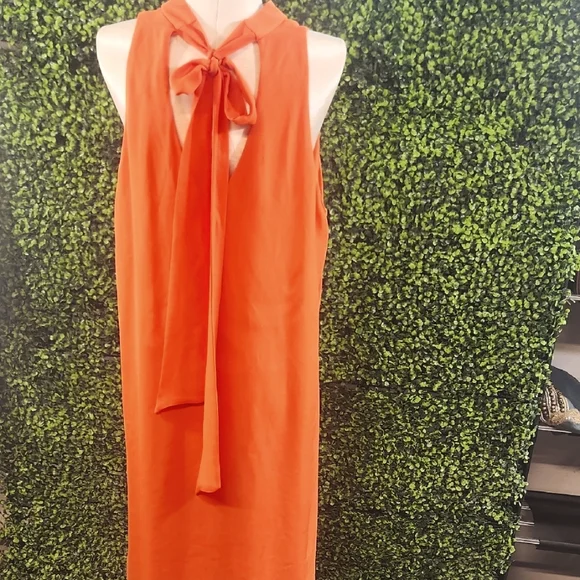 VENUS Orange Sleeveless Midi Sundress for Weddings Size Large - Picture 7 of 9